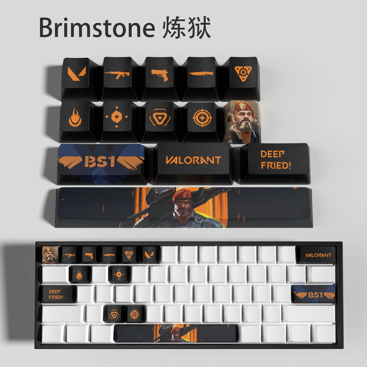 clove keycaps, Valorant Keycaps, OEM Profile, 14Keys Mini Set, PBT Dye Sub, New Design