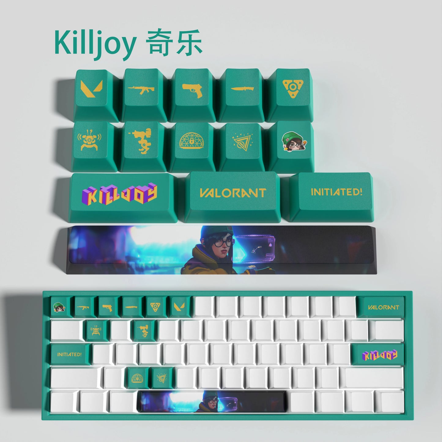 clove keycaps, Valorant Keycaps, OEM Profile, 14Keys Mini Set, PBT Dye Sub, New Design