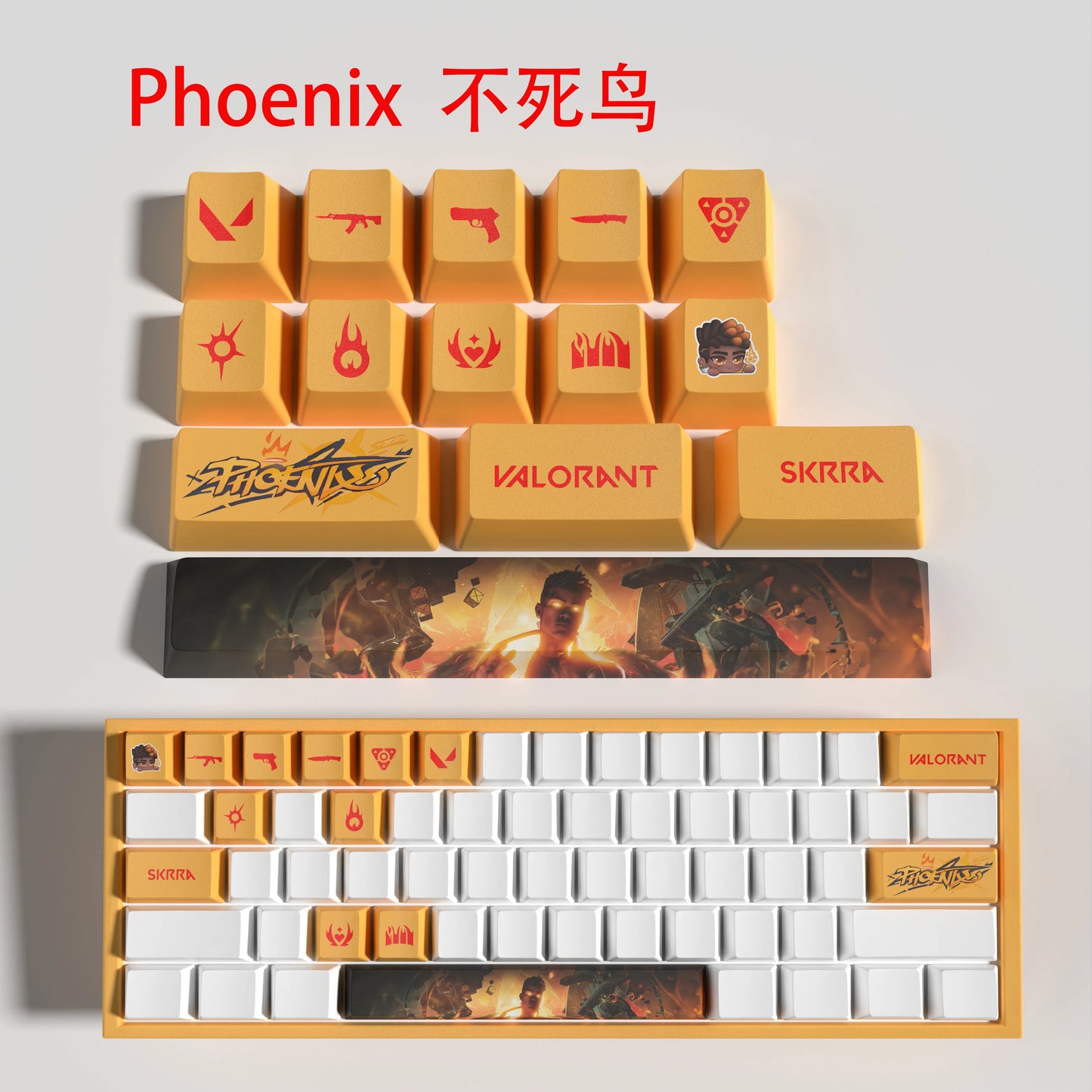 clove keycaps, Valorant Keycaps, OEM Profile, 14Keys Mini Set, PBT Dye Sub, New Design