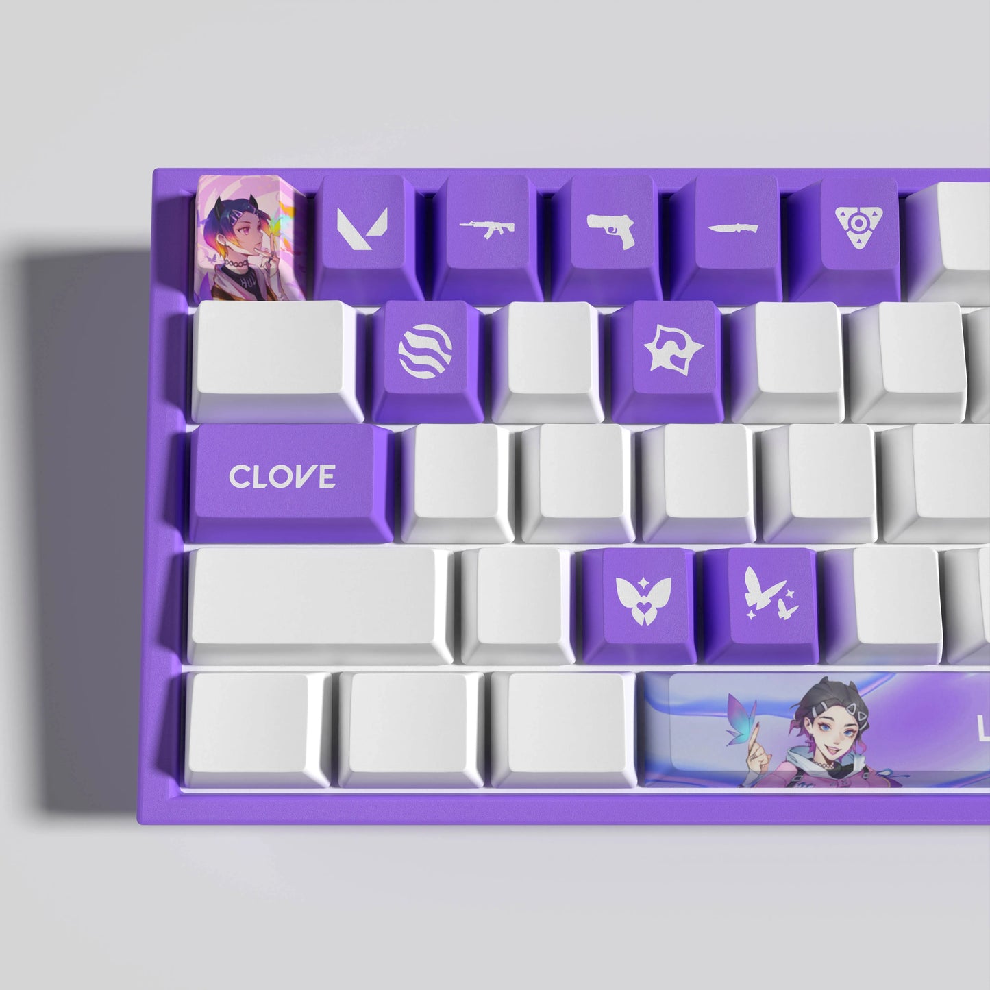 clove keycaps, Valorant Keycaps, OEM Profile, 14Keys Mini Set, PBT Dye Sub, New Design