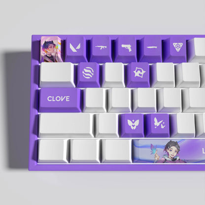 clove keycaps, Valorant Keycaps, OEM Profile, 14Keys Mini Set, PBT Dye Sub, New Design