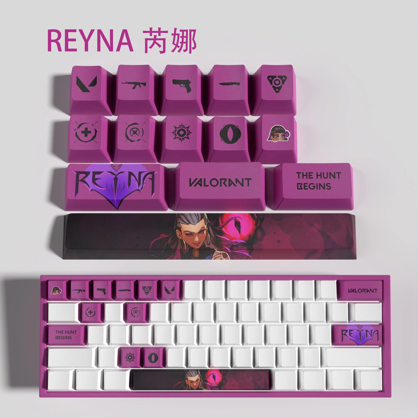 clove keycaps, Valorant Keycaps, OEM Profile, 14Keys Mini Set, PBT Dye Sub, New Design