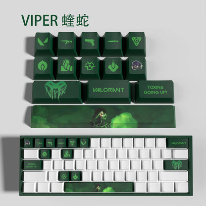 clove keycaps, Valorant Keycaps, OEM Profile, 14Keys Mini Set, PBT Dye Sub, New Design