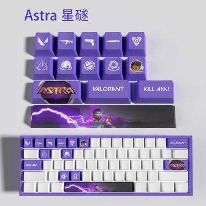 clove keycaps, Valorant Keycaps, OEM Profile, 14Keys Mini Set, PBT Dye Sub, New Design