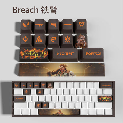 clove keycaps, Valorant Keycaps, OEM Profile, 14Keys Mini Set, PBT Dye Sub, New Design