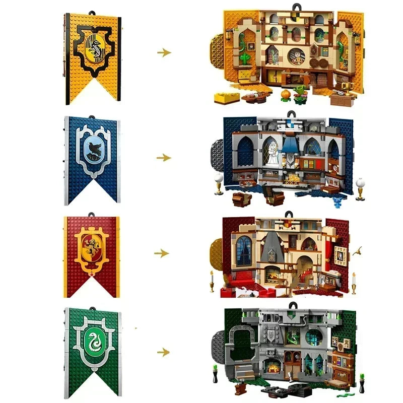 Ideas Set of 4 Academy Flag Blocks suit, Collectible Adult Toys, Birthday Gifts and Magic RPG Supplies, Magic Games for Teens